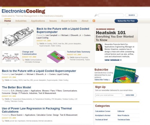 New ElectronicsCooling Magazine Web Site